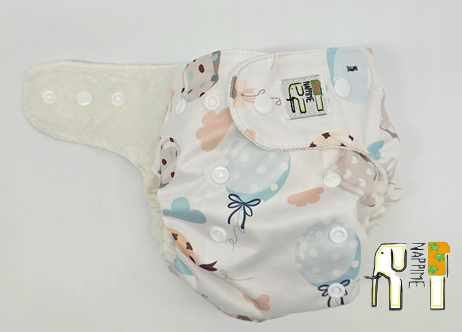 Kieszonka bambus balony miętowe, pieluszka wielorazowa – NappiMe