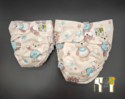 Mini kieszonka bambus misie miętowe, pieluszka wielorazowa – NappiMe