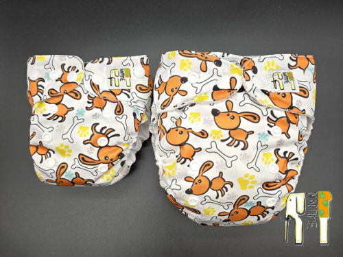 Mini kieszonka mikropolar pieski, pieluszka wielorazowa – NappiMe