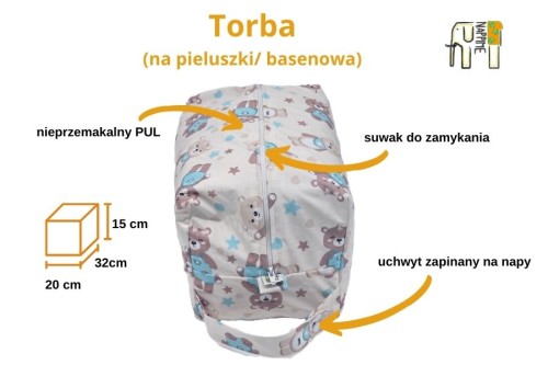 Torba na pieluszki dino – NappiMe