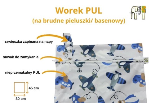 Worek na pieluszki PUL balony mietowe – NappiMe