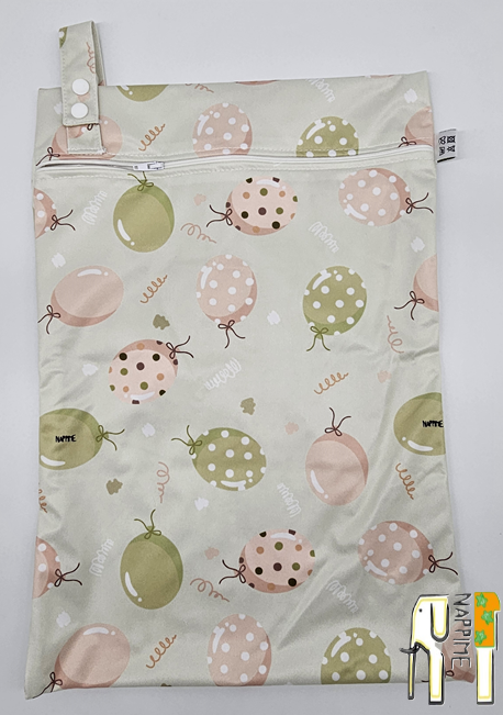 Worek na pieluszki PUL balony zielone – NappiMe